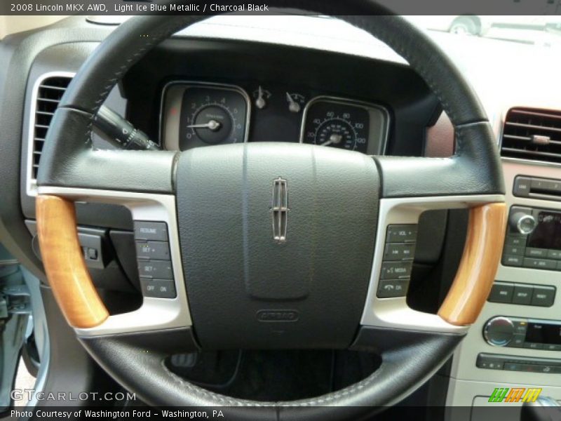 Light Ice Blue Metallic / Charcoal Black 2008 Lincoln MKX AWD