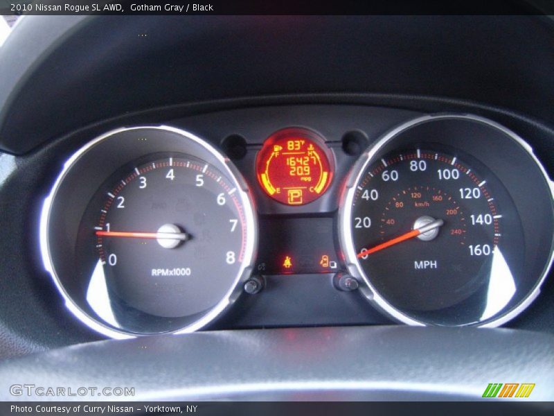 Gotham Gray / Black 2010 Nissan Rogue SL AWD