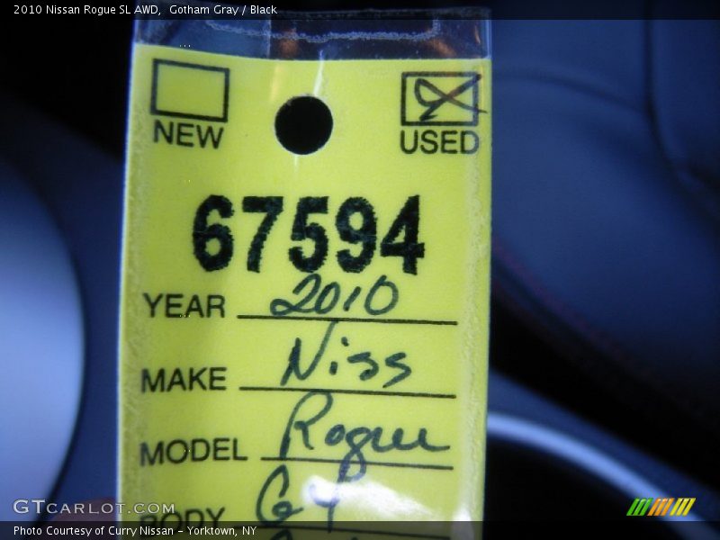 Gotham Gray / Black 2010 Nissan Rogue SL AWD