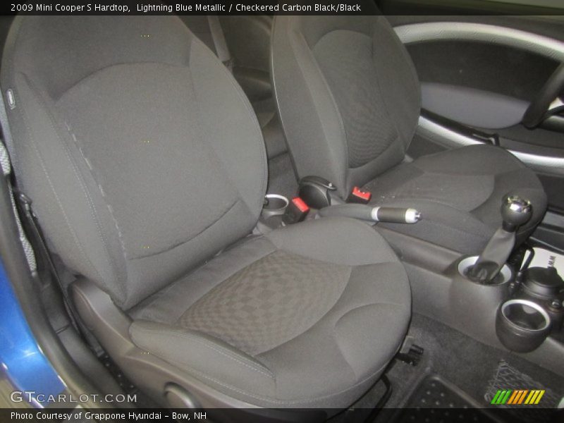 Lightning Blue Metallic / Checkered Carbon Black/Black 2009 Mini Cooper S Hardtop
