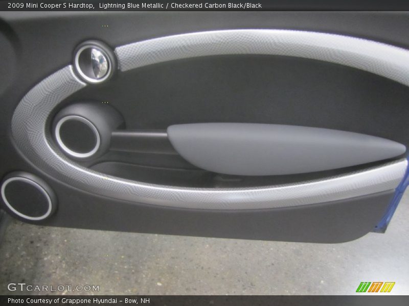 Lightning Blue Metallic / Checkered Carbon Black/Black 2009 Mini Cooper S Hardtop
