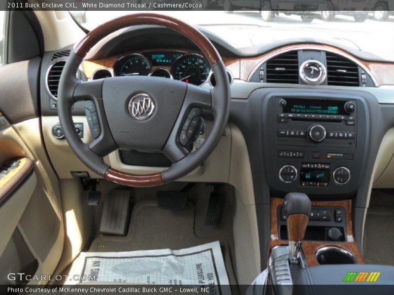 White Diamond Tricoat / Cashmere/Cocoa 2011 Buick Enclave CXL