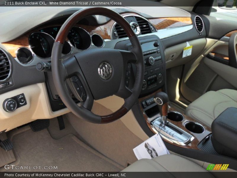 White Diamond Tricoat / Cashmere/Cocoa 2011 Buick Enclave CXL