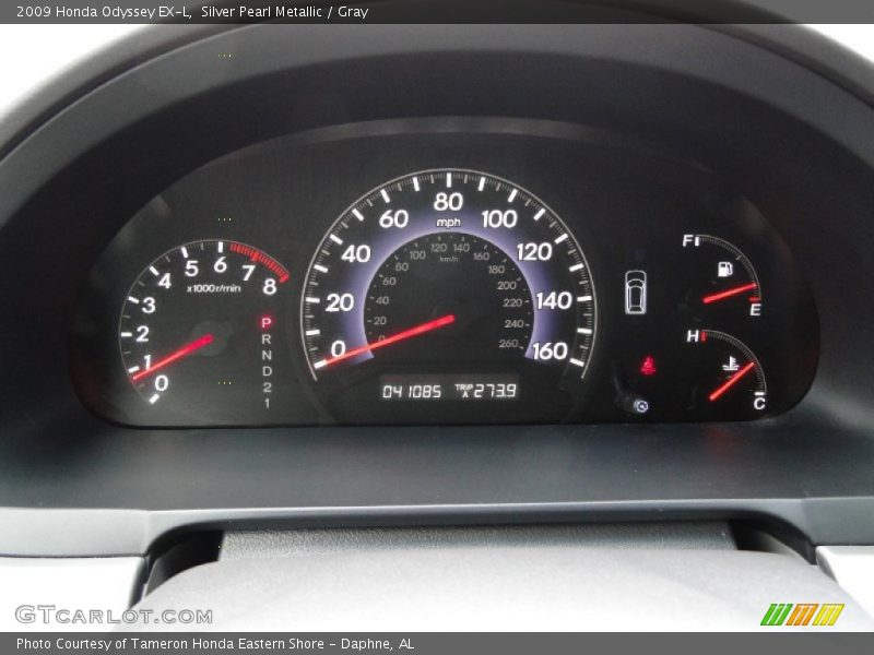 Silver Pearl Metallic / Gray 2009 Honda Odyssey EX-L