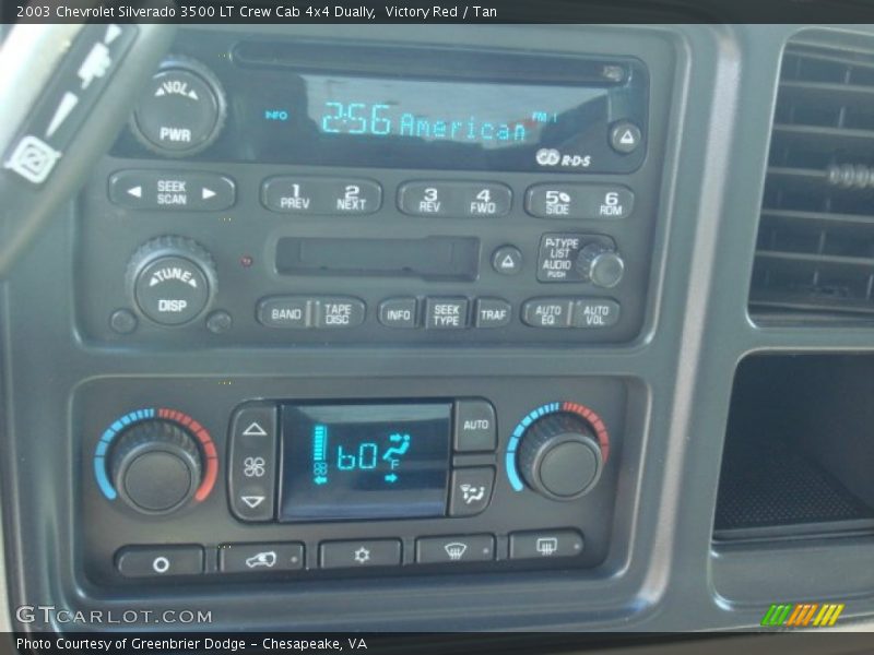 Victory Red / Tan 2003 Chevrolet Silverado 3500 LT Crew Cab 4x4 Dually