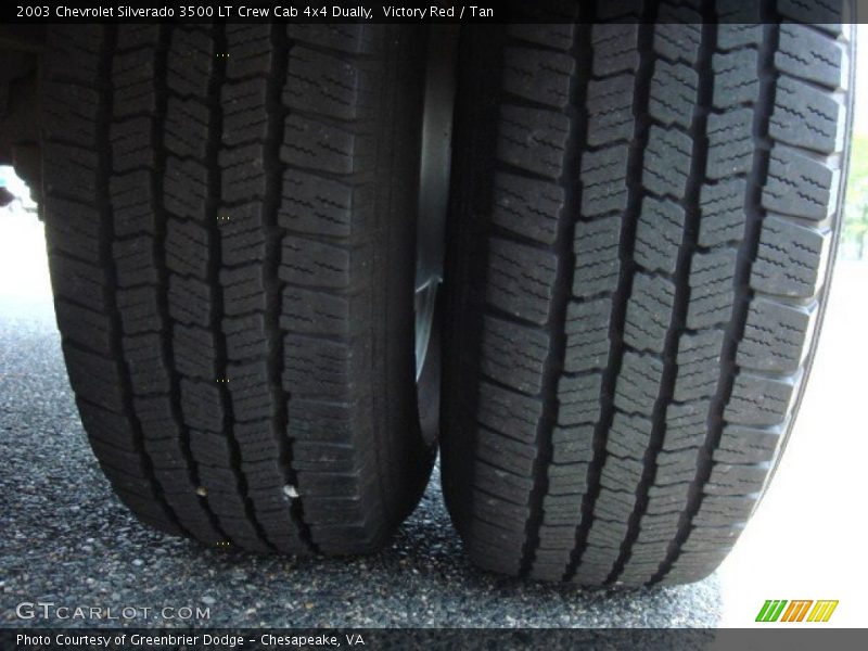 Victory Red / Tan 2003 Chevrolet Silverado 3500 LT Crew Cab 4x4 Dually