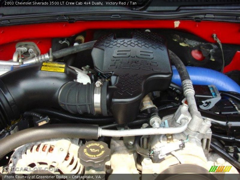  2003 Silverado 3500 LT Crew Cab 4x4 Dually Engine - 6.6 Liter OHV 32-Valve Duramax Turbo-Diesel V8