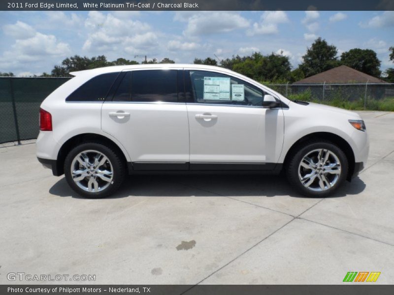 White Platinum Tri-Coat / Charcoal Black 2011 Ford Edge Limited