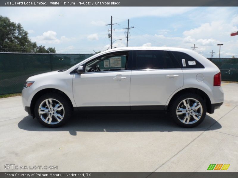 White Platinum Tri-Coat / Charcoal Black 2011 Ford Edge Limited
