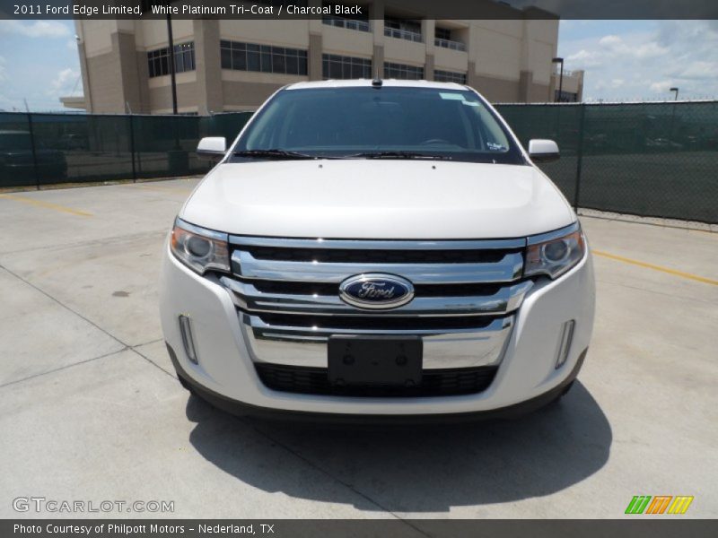 White Platinum Tri-Coat / Charcoal Black 2011 Ford Edge Limited