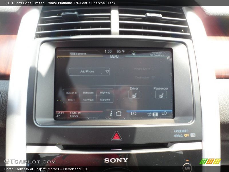 White Platinum Tri-Coat / Charcoal Black 2011 Ford Edge Limited