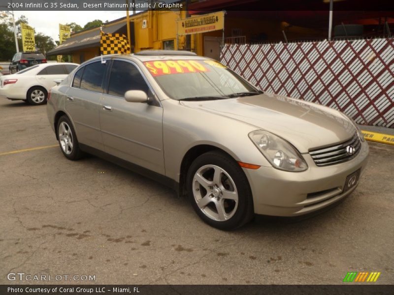 Desert Platinum Metallic / Graphite 2004 Infiniti G 35 Sedan