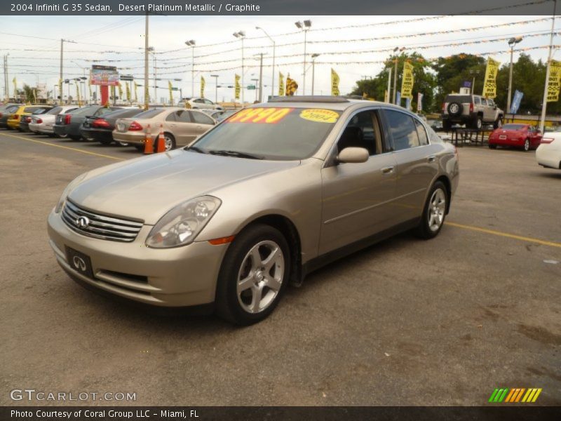 Desert Platinum Metallic / Graphite 2004 Infiniti G 35 Sedan