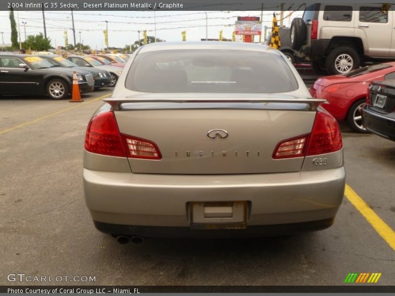 Desert Platinum Metallic / Graphite 2004 Infiniti G 35 Sedan