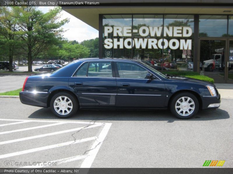 Blue Chip / Titanium/Dark Titanium 2008 Cadillac DTS