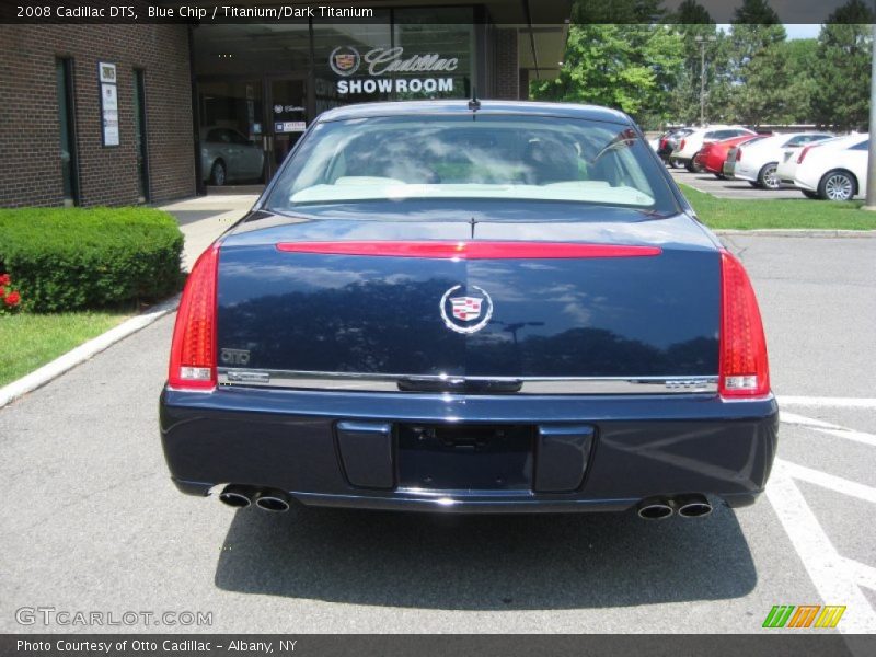 Blue Chip / Titanium/Dark Titanium 2008 Cadillac DTS
