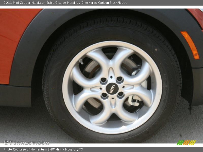 Spice Orange Metallic / Checkered Carbon Black/Black 2011 Mini Cooper Hardtop