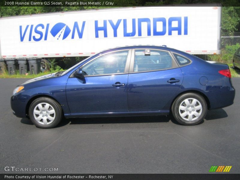 Regatta Blue Metallic / Gray 2008 Hyundai Elantra GLS Sedan