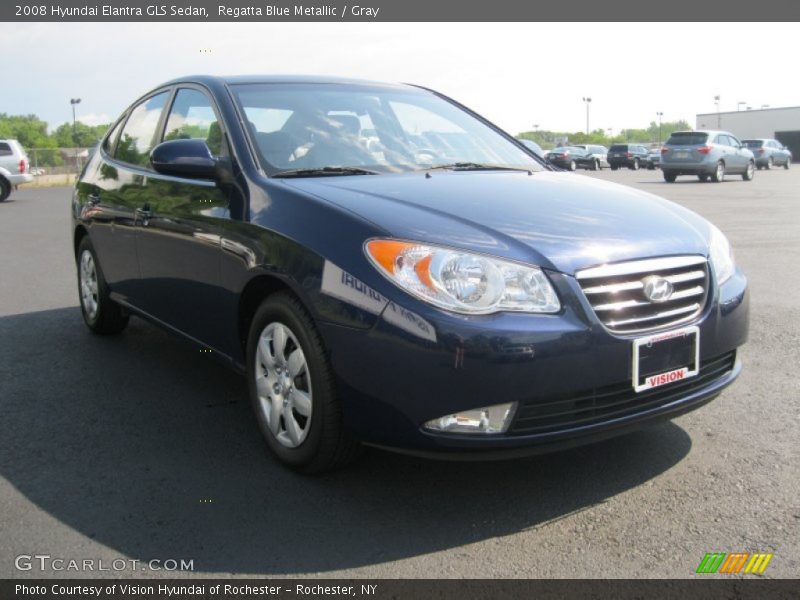 Regatta Blue Metallic / Gray 2008 Hyundai Elantra GLS Sedan