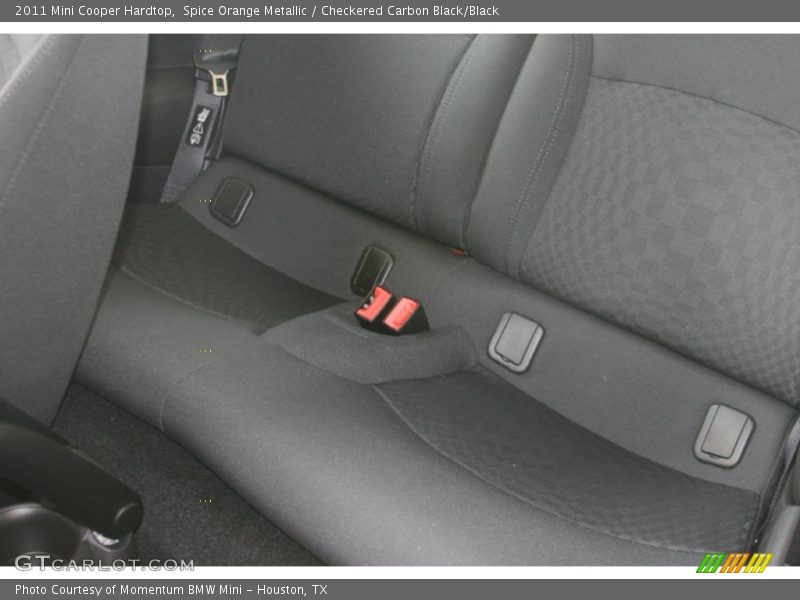 Spice Orange Metallic / Checkered Carbon Black/Black 2011 Mini Cooper Hardtop