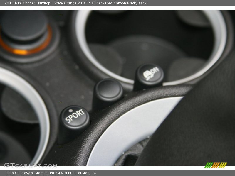 Spice Orange Metallic / Checkered Carbon Black/Black 2011 Mini Cooper Hardtop