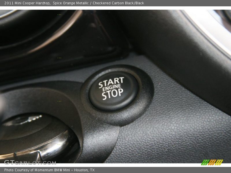 Spice Orange Metallic / Checkered Carbon Black/Black 2011 Mini Cooper Hardtop