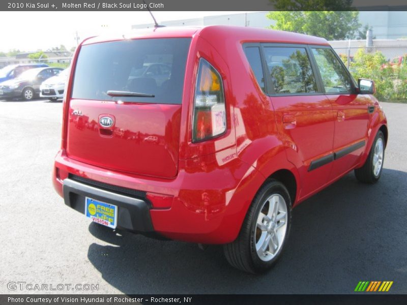 Molten Red / Black Soul Logo Cloth 2010 Kia Soul +