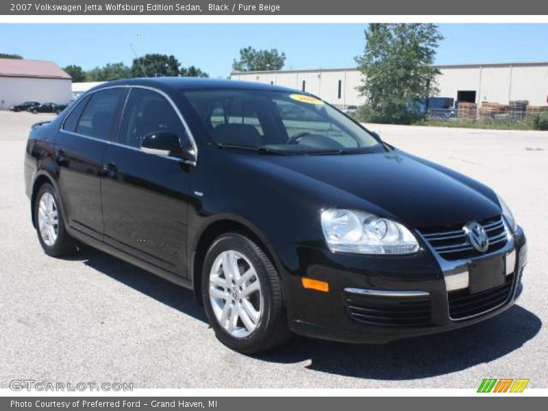 Black / Pure Beige 2007 Volkswagen Jetta Wolfsburg Edition Sedan