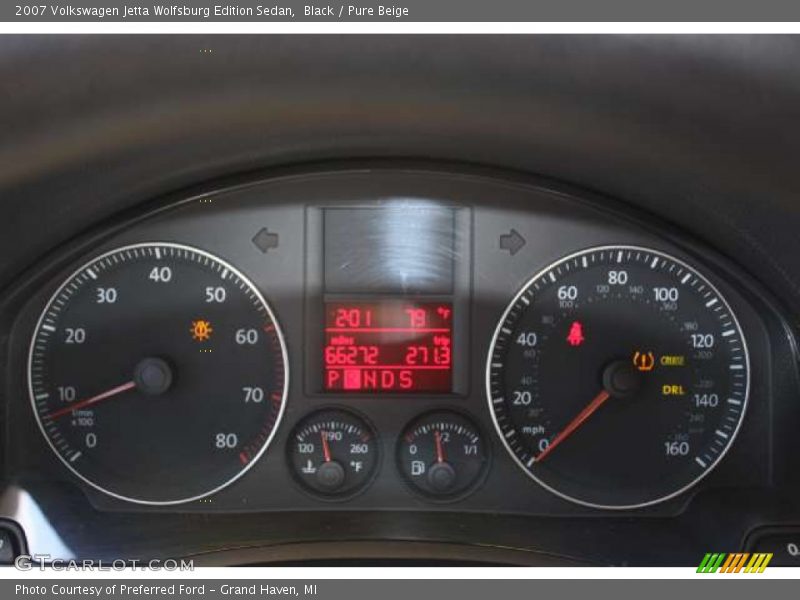 Black / Pure Beige 2007 Volkswagen Jetta Wolfsburg Edition Sedan