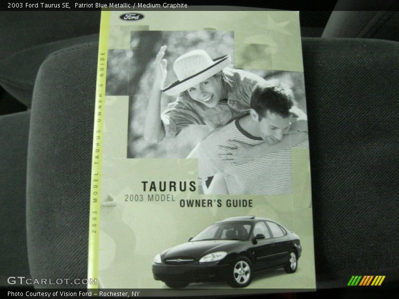 Patriot Blue Metallic / Medium Graphite 2003 Ford Taurus SE