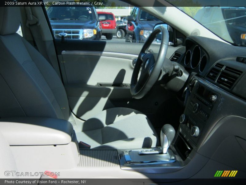 Carbon Flash Metallic / Gray 2009 Saturn Aura XR V6