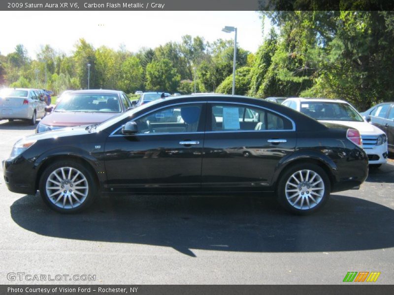 Carbon Flash Metallic / Gray 2009 Saturn Aura XR V6