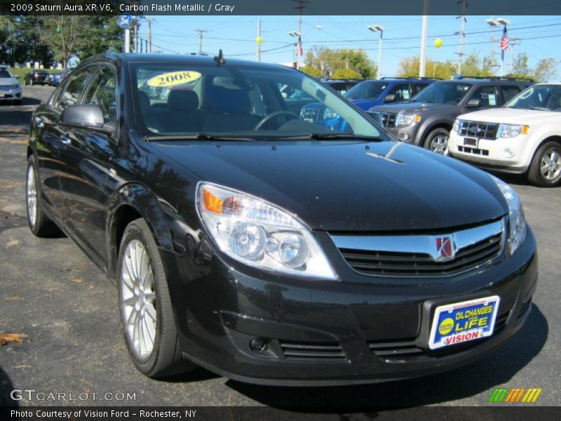 Carbon Flash Metallic / Gray 2009 Saturn Aura XR V6