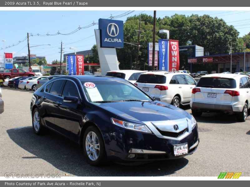 Royal Blue Pearl / Taupe 2009 Acura TL 3.5