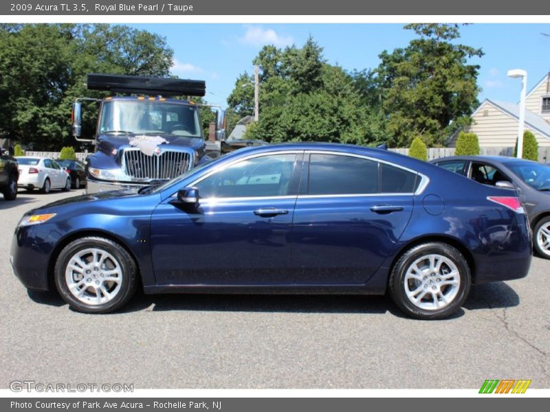 Royal Blue Pearl / Taupe 2009 Acura TL 3.5