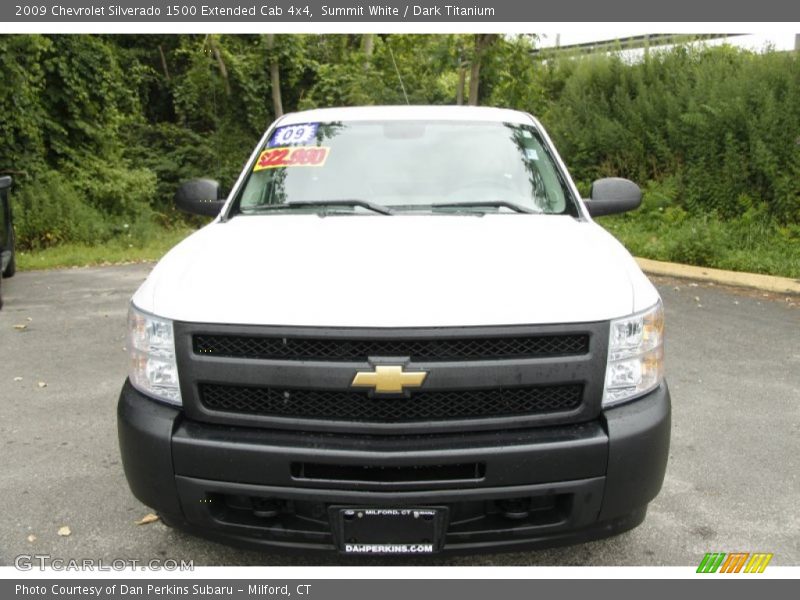 Summit White / Dark Titanium 2009 Chevrolet Silverado 1500 Extended Cab 4x4
