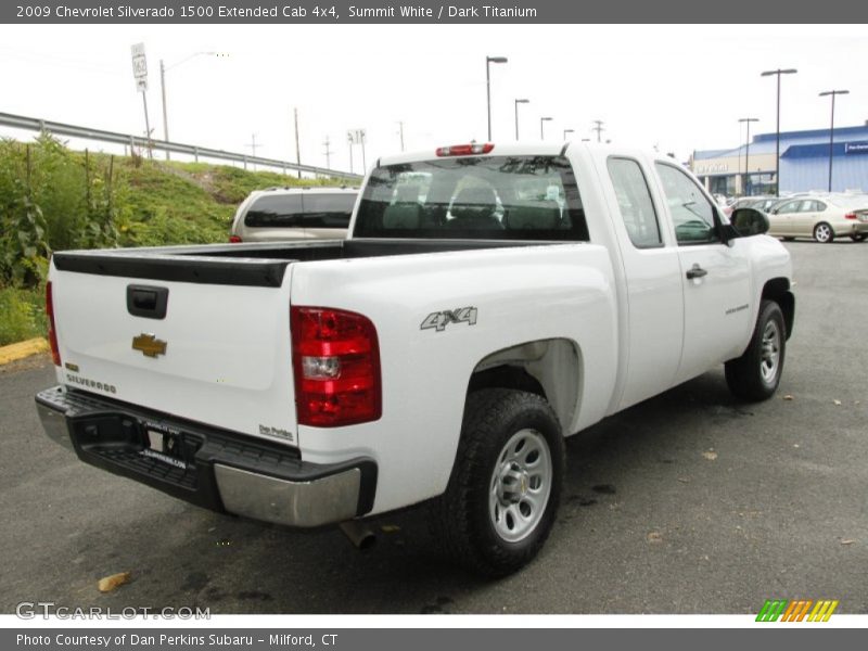 Summit White / Dark Titanium 2009 Chevrolet Silverado 1500 Extended Cab 4x4