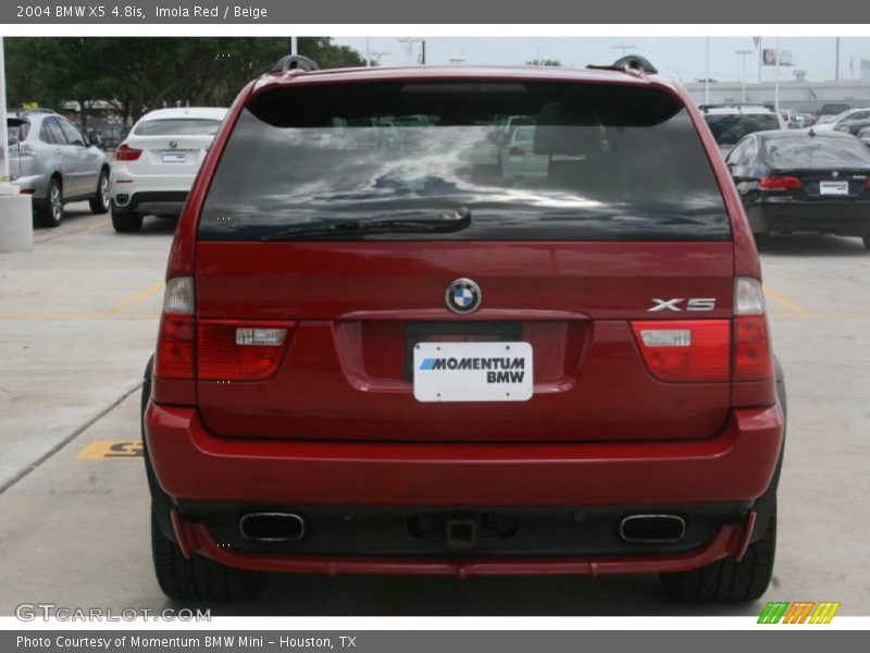 Imola Red / Beige 2004 BMW X5 4.8is