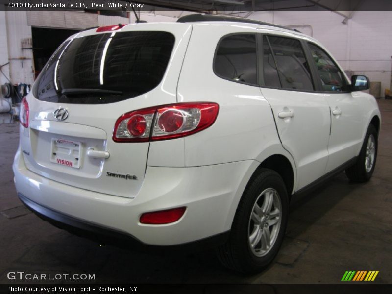 Pearl White / Gray 2010 Hyundai Santa Fe GLS