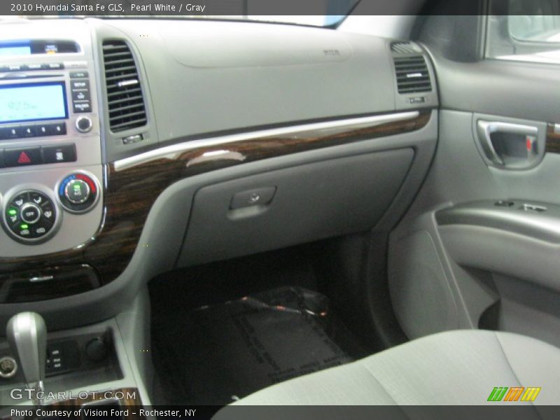 Pearl White / Gray 2010 Hyundai Santa Fe GLS