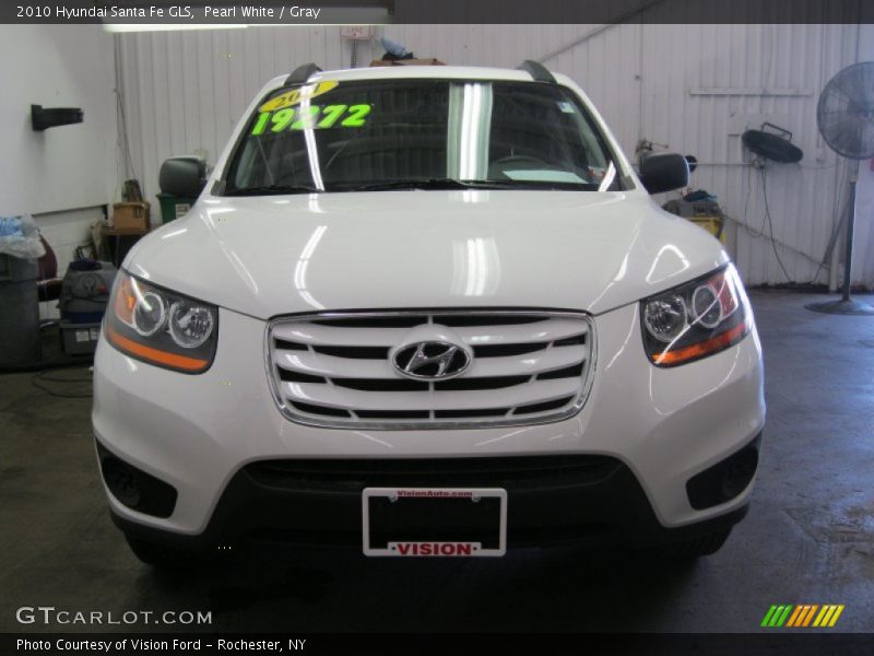 Pearl White / Gray 2010 Hyundai Santa Fe GLS
