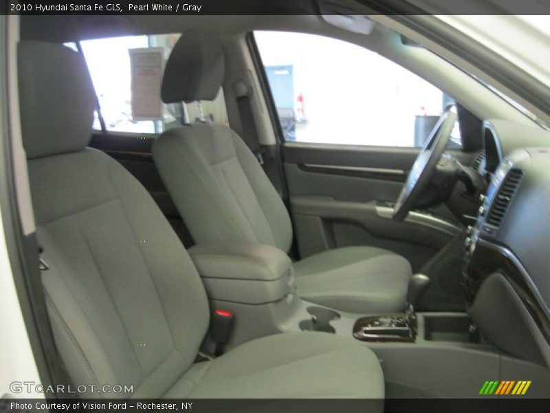 Pearl White / Gray 2010 Hyundai Santa Fe GLS