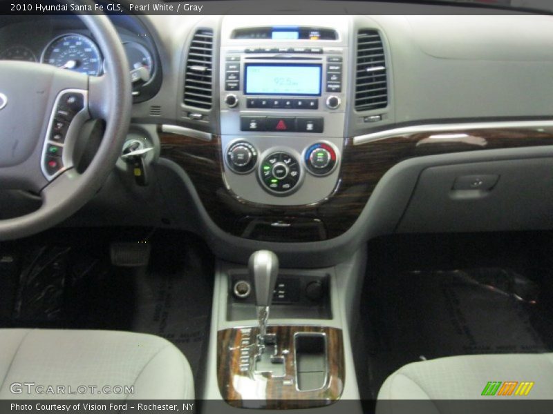 Pearl White / Gray 2010 Hyundai Santa Fe GLS