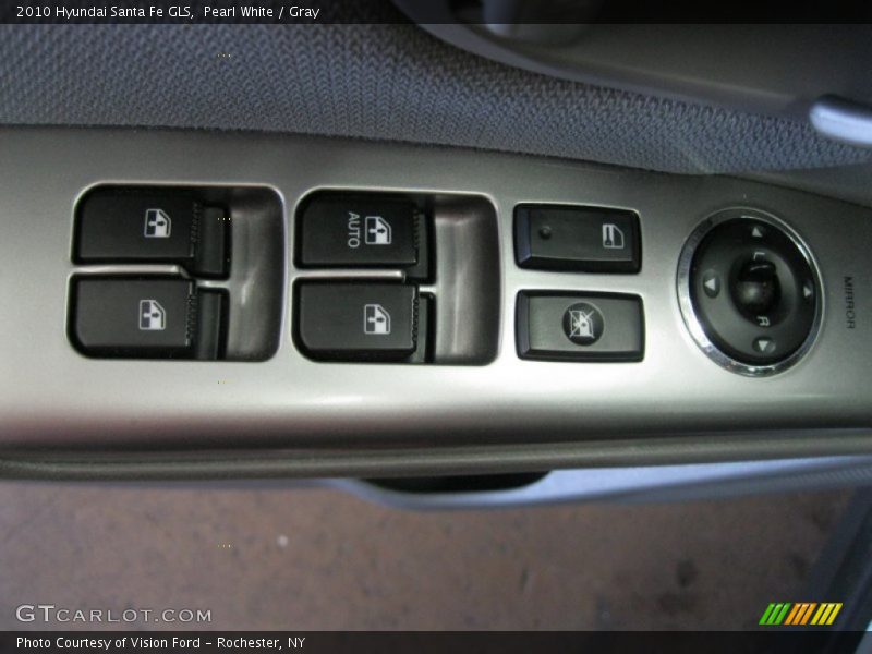 Pearl White / Gray 2010 Hyundai Santa Fe GLS