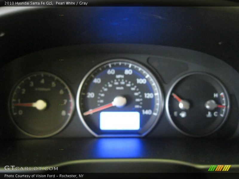 Pearl White / Gray 2010 Hyundai Santa Fe GLS