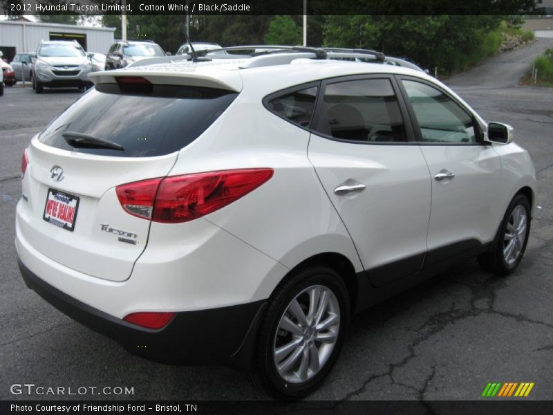 Cotton White / Black/Saddle 2012 Hyundai Tucson Limited