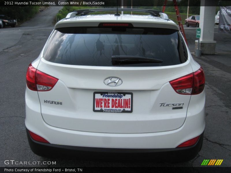 Cotton White / Black/Saddle 2012 Hyundai Tucson Limited