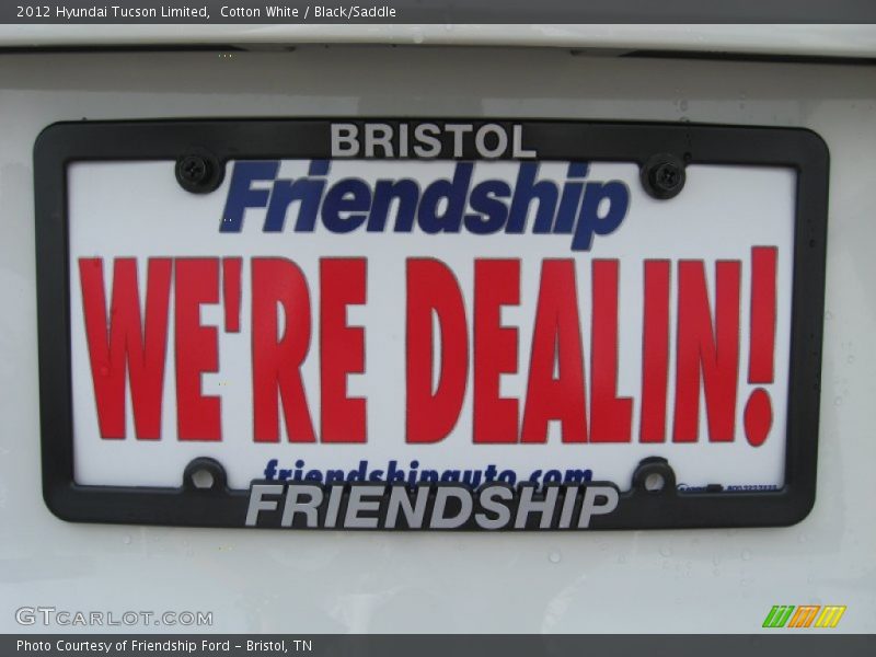 Cotton White / Black/Saddle 2012 Hyundai Tucson Limited