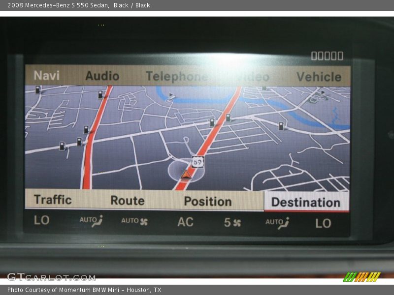 Navigation of 2008 S 550 Sedan