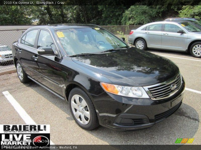 Ebony Black / Gray 2010 Kia Optima LX